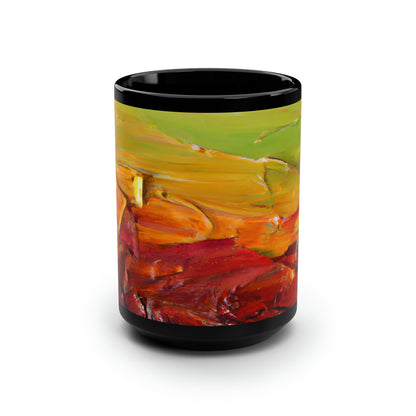 Quantum Crystalinium - Manganese, Abstractly - Black Ceramic Mug 15oz