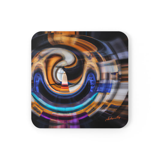 Patricia Sagan - Weak Force, Abstractly - Corkwood Coaster Set of 4