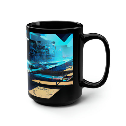 Glacier Capital - Interest, Abstractly - Black Ceramic Mug 15oz