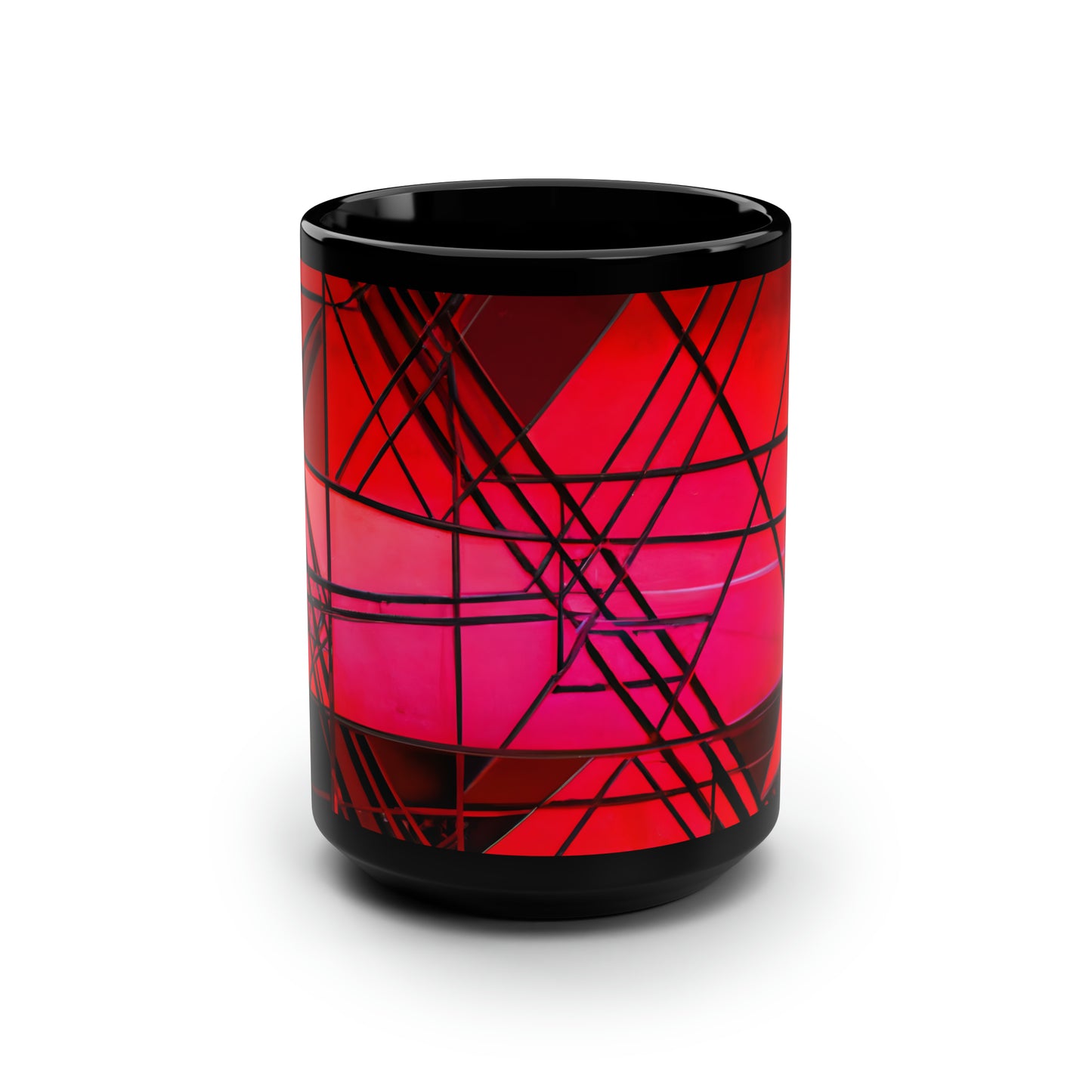 Amelia Hartley - Weak Force, Abstractly - Black Ceramic Mug 15oz