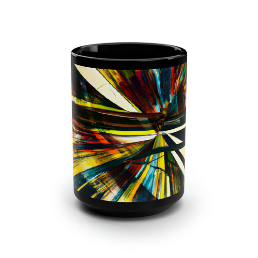 Daryl Norton - Electric Force, Abstractly - Black Ceramic Mug 15oz