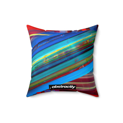 Elise Hofmann - Strong Force, Abstractly - Faux Suede Throw Pillow