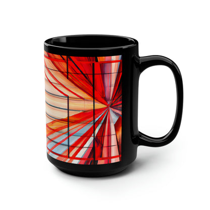 Cassandra Hawthorne - Applied Force, Abstractly - Black Ceramic Mug 15oz