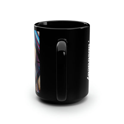 Margaret Haversham - Gravity Force, Abstractly - Black Ceramic Mug 15oz