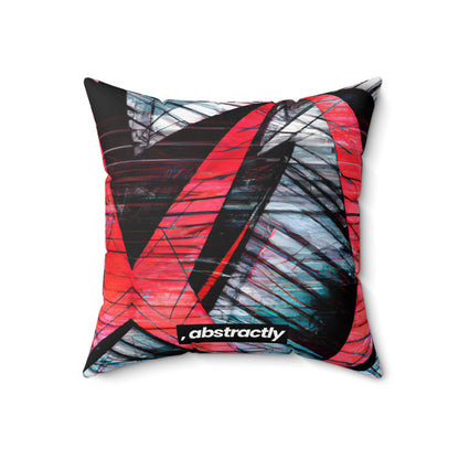 Caroline Burnett - Electric Force, Abstractly - Faux Suede Throw Pillow