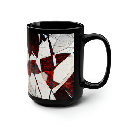 Adrianne Thomas - Spring Force, Abstractly - Black Ceramic Mug 15oz