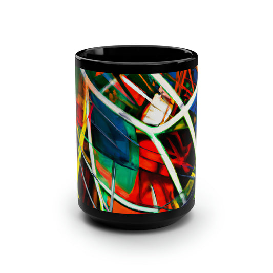 Philip Marconi - Tension Force, Abstractly - Black Ceramic Mug 15oz