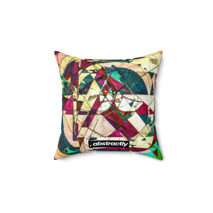 Doris Marshall - Electromagnetic Force, Abstractly - Faux Suede Throw Pillow