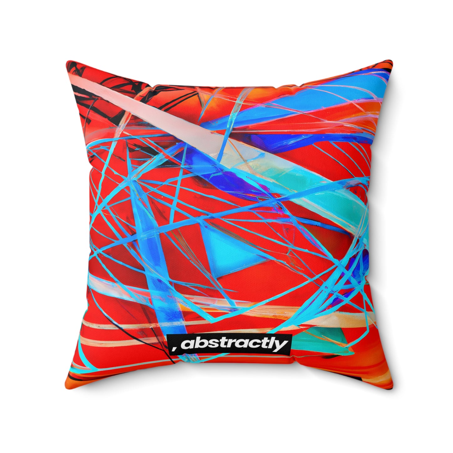 Darlene Roessler - Electric Force, Abstractly - Faux Suede Throw Pillow