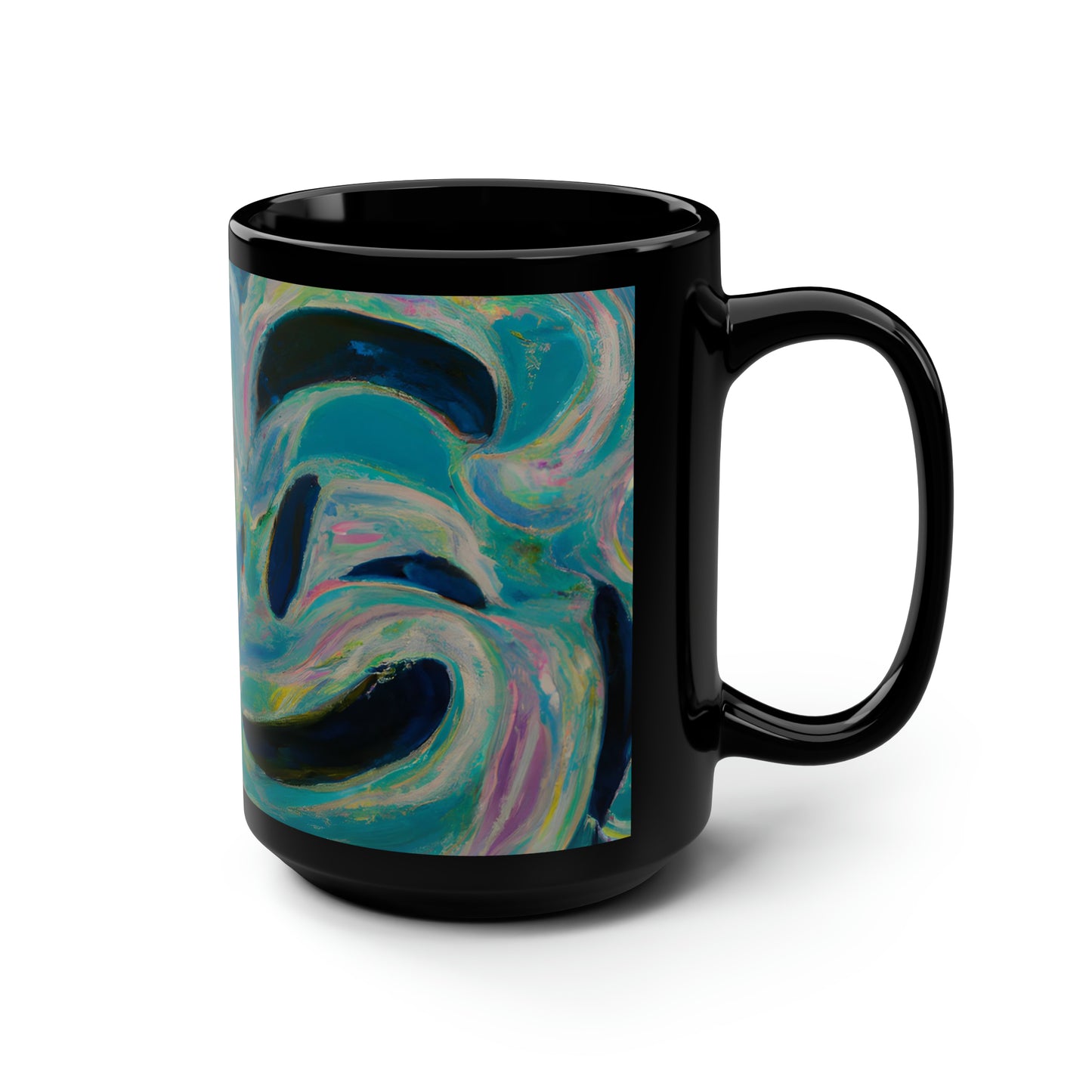 Astro Hydrogenite - Chemistry, Abstractly - Black Ceramic Mug 15oz