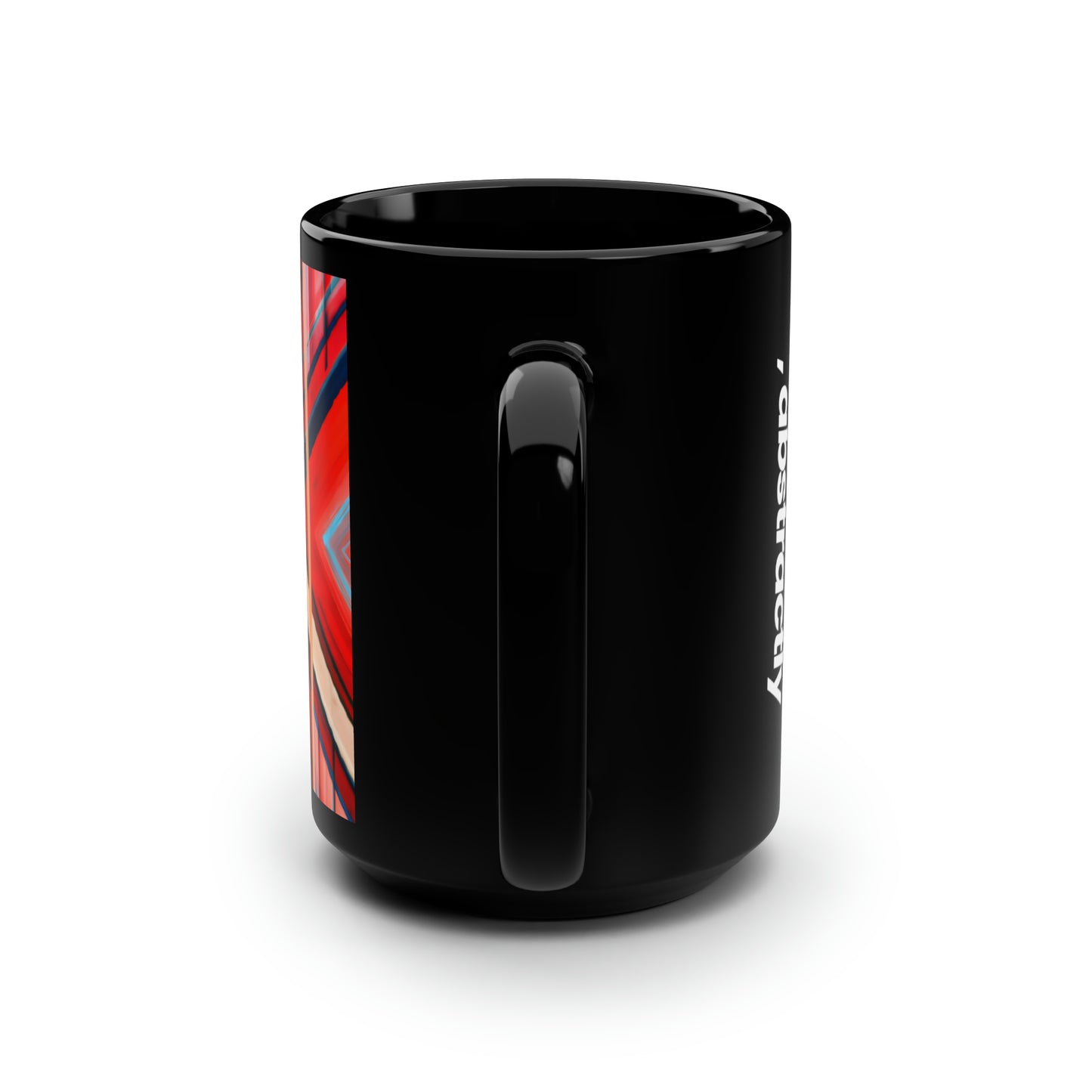 Irene Strauss - Electric Force, Abstractly - Black Ceramic Mug 15oz