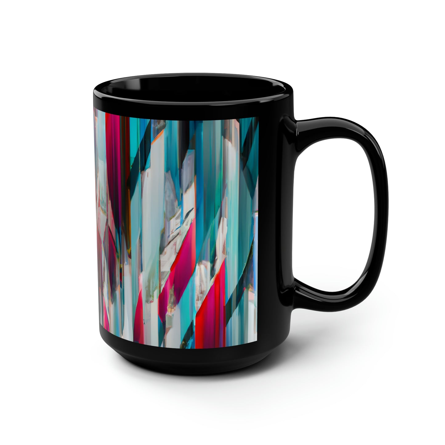 Harper Bowen - Weak Force, Abstractly - Black Ceramic Mug 15oz