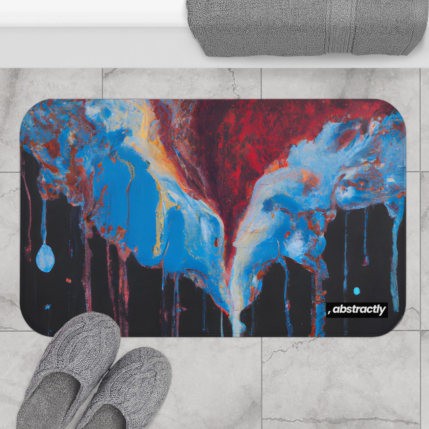 Quantum Quicksilver Crystal - Chemistry, Abstractly - Bath Mat