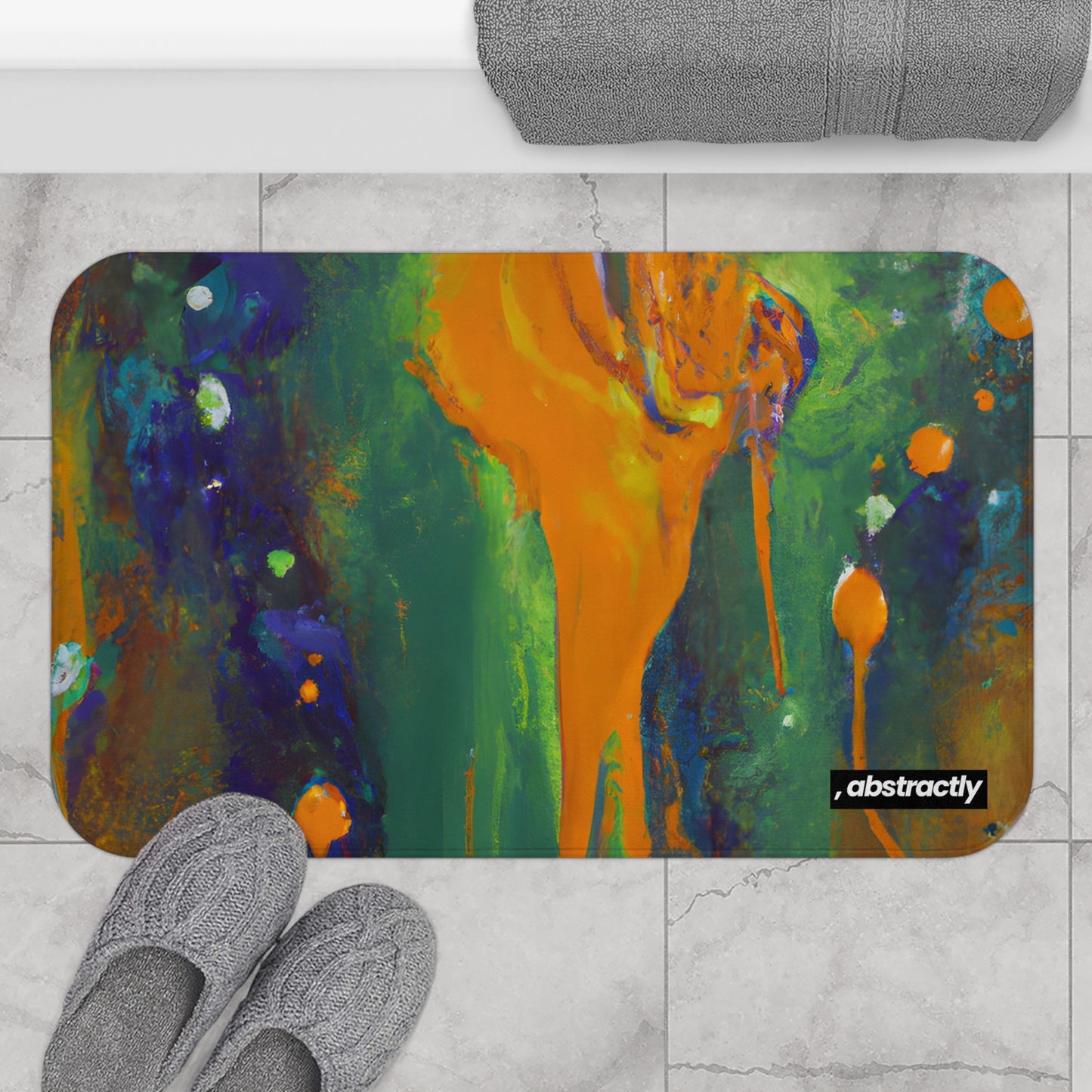 Quantum Sapphire Element - Chemistry, Abstractly - Bath Mat