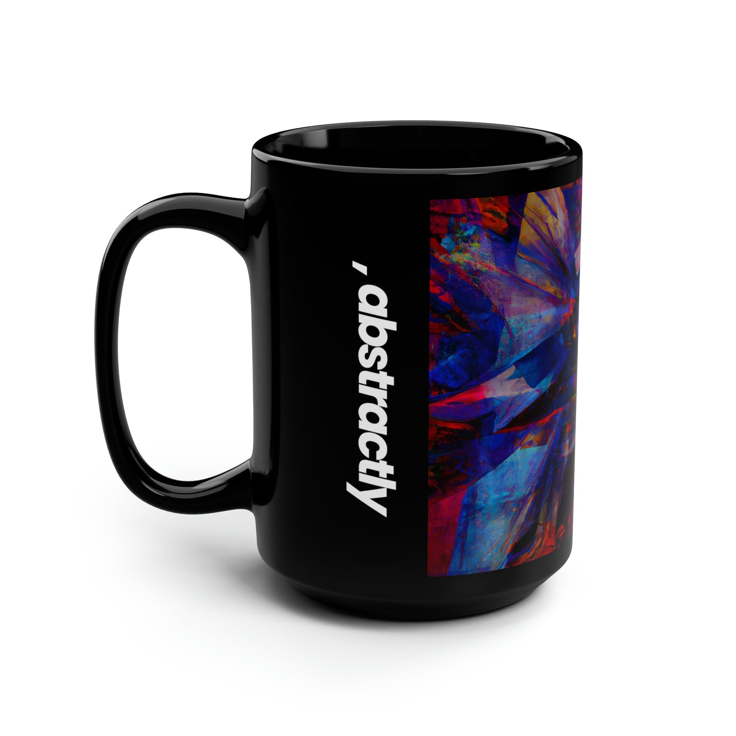 Leon Marsden - Applied Force, Abstractly - Black Ceramic Mug 15oz