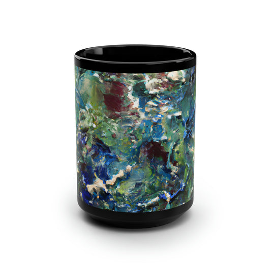 Crystalloxium Ether - Chemistry, Abstractly - Black Ceramic Mug 15oz