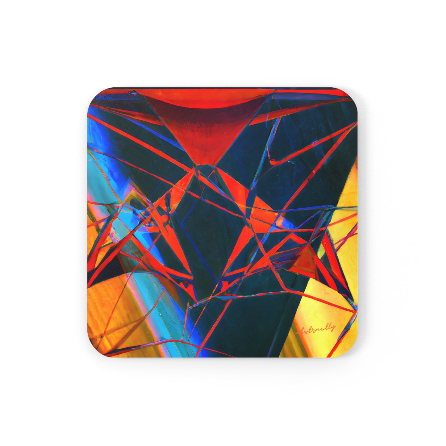 Victoria Bennet - Magnetic Force, Abstractly - Corkwood Coaster Set of 4