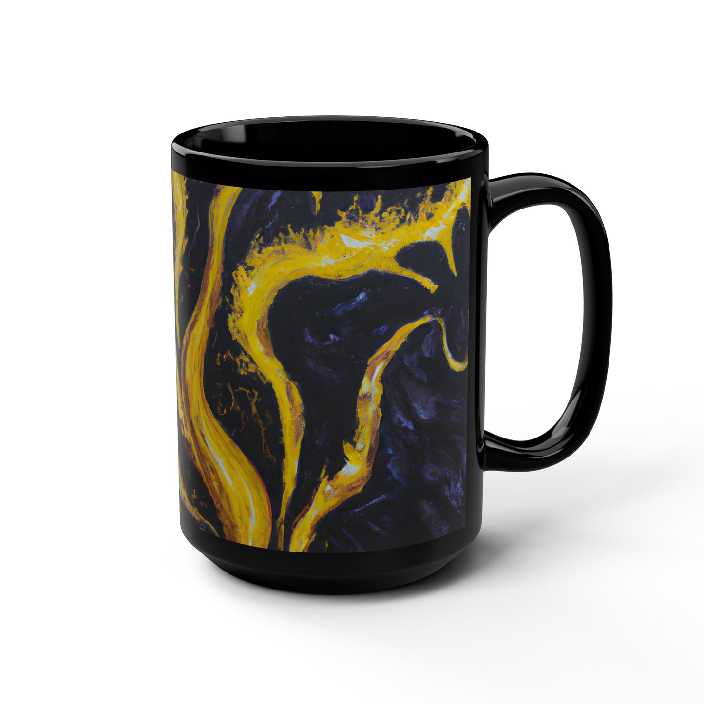 Vanadium Starlite - Chemistry, Abstractly - Black Ceramic Mug 15oz