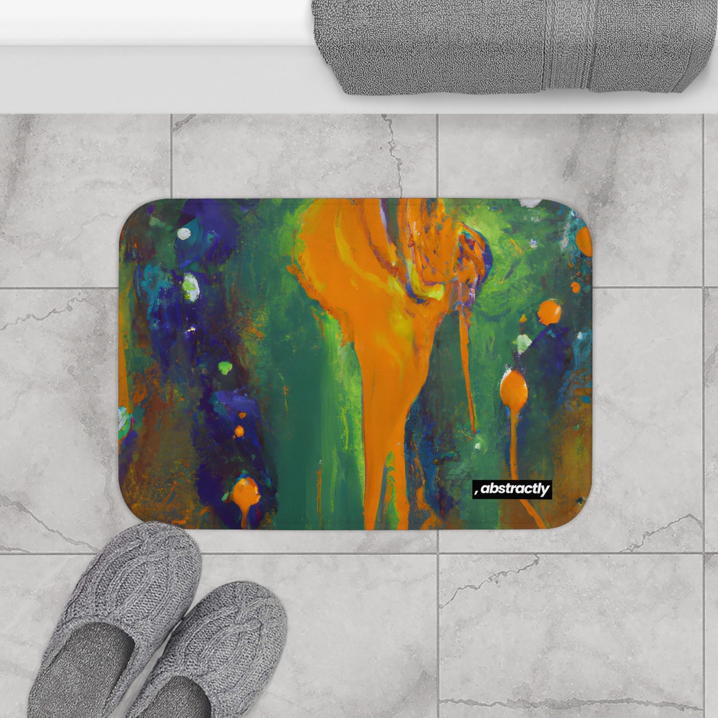 Quantum Sapphire Element - Chemistry, Abstractly - Bath Mat