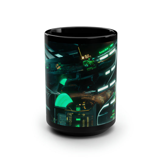 Prime Vista - Cost, Abstractly - Black Ceramic Mug 15oz