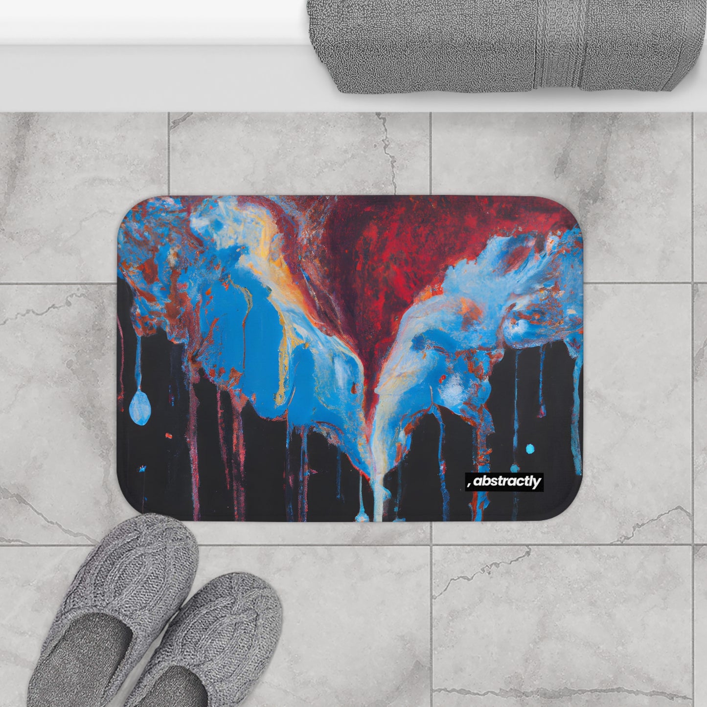 Quantum Quicksilver Crystal - Chemistry, Abstractly - Bath Mat