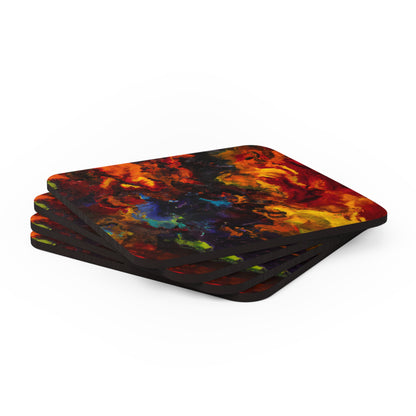 Herrmannite Fusionium - Chemistry, Abstractly - Corkwood Coaster Set of 4