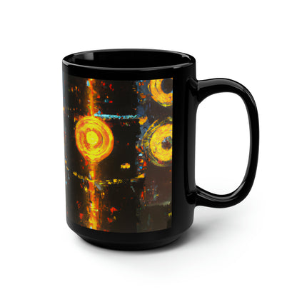 Vertex Capital - Equity, Abstractly - Black Ceramic Mug 15oz