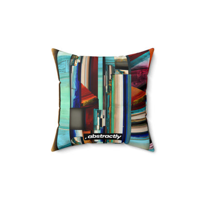 Alexandra Bouchard - Applied Force, Abstractly - Faux Suede Throw Pillow