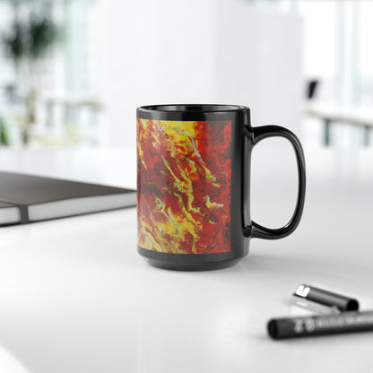 Zephyrionium Oxide - Chemistry, Abstractly - Black Ceramic Mug 15oz