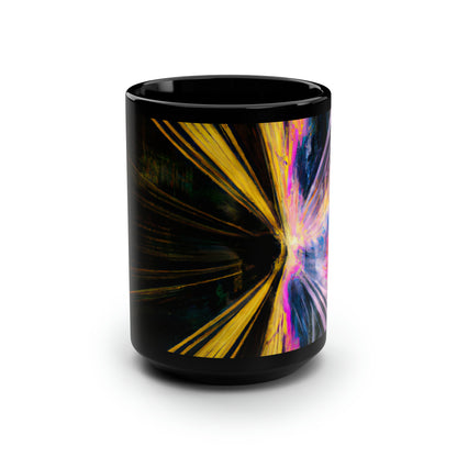 Dorothy Westfall - Electromagnetic Force, Abstractly - Black Ceramic Mug 15oz