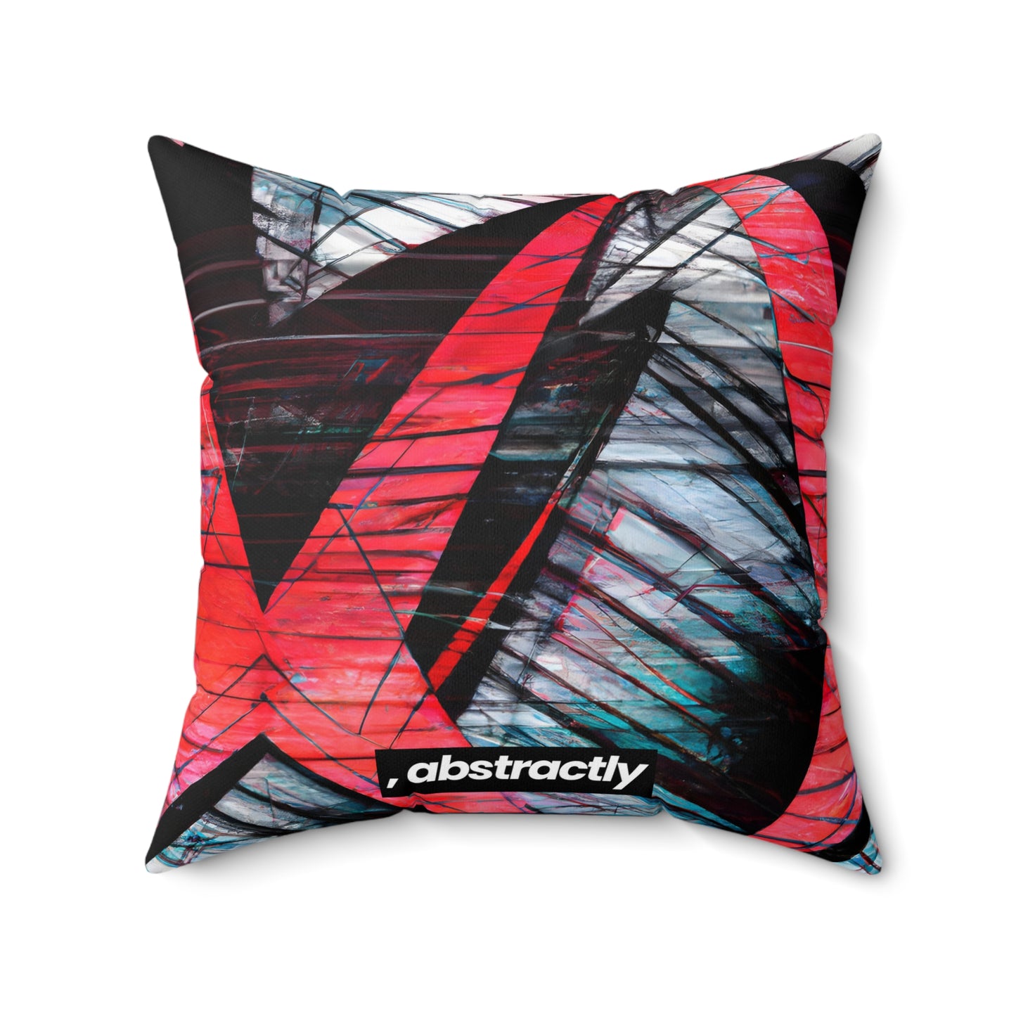 Caroline Burnett - Electric Force, Abstractly - Faux Suede Throw Pillow