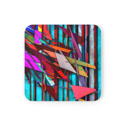 Iris Leonard - Electric Force, Abstractly - Corkwood Coaster Set of 4