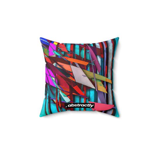 Iris Leonard - Electric Force, Abstractly - Faux Suede Throw Pillow