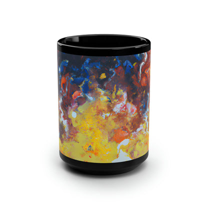 Neumannium Hexanate - Chemistry, Abstractly - Black Ceramic Mug 15oz