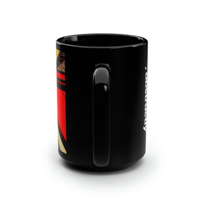 Clara Wentworth - Applied Force, Abstractly - Black Ceramic Mug 15oz