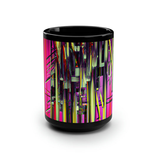 Anastasia Klimenko - Air Resistance Force, Abstractly - Black Ceramic Mug 15oz