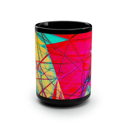 Esther Lombardi - Normal Force, Abstractly - Black Ceramic Mug 15oz