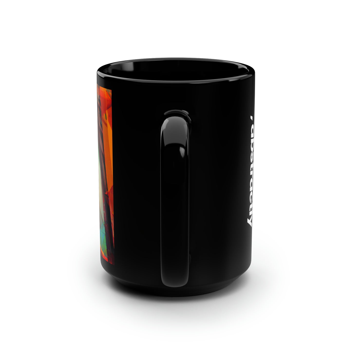 Miles Jefferson - Electromagnetic Force, Abstractly - Black Ceramic Mug 15oz