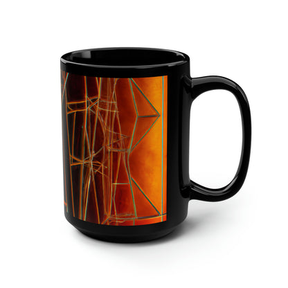 Alec Richardson - Tension Force, Abstractly - Black Ceramic Mug 15oz