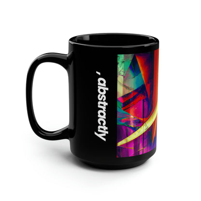 Margaret Sinclair - Electromagnetic Force, Abstractly - Black Ceramic Mug 15oz