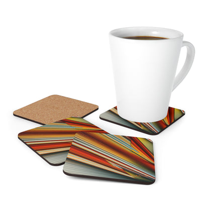 Melvin Strickland - Friction Force, Abstractly - Corkwood Coaster Set of 4