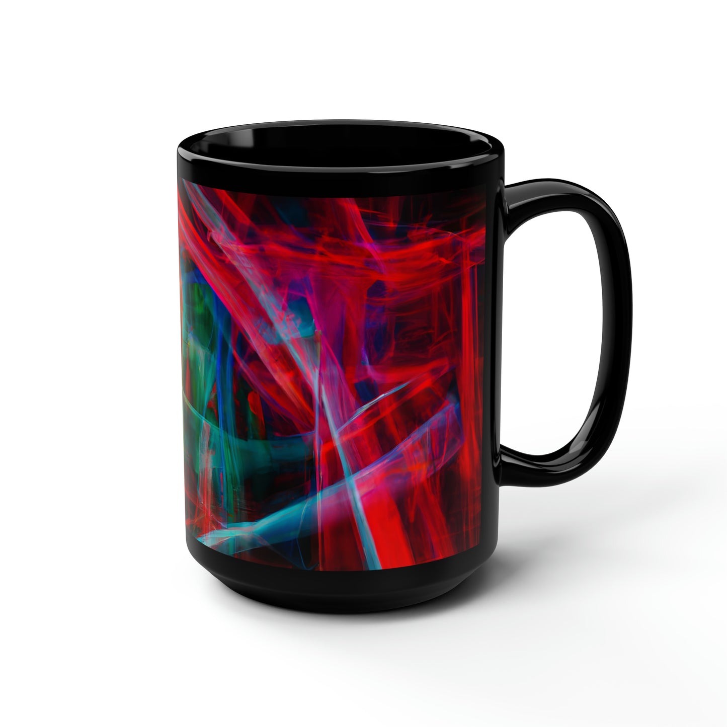 Maria Everton - Weak Force, Abstractly - Black Ceramic Mug 15oz