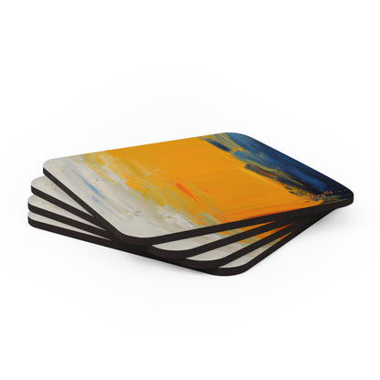 Pixeo Compound - Scandium, Abstractly - Corkwood Coaster Set of 4