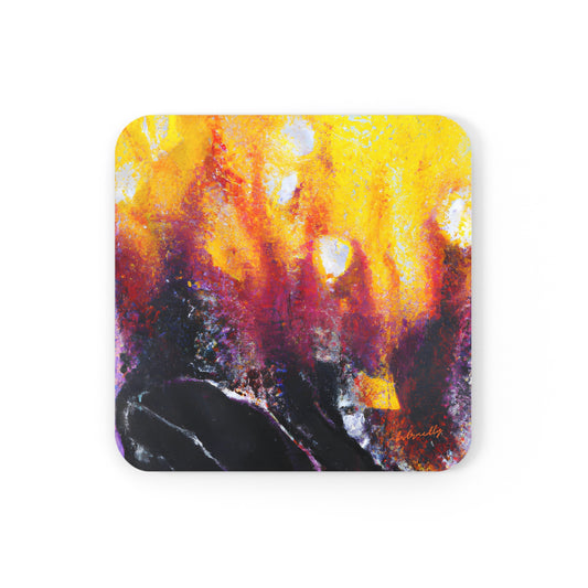 Quantum Fluxium - Chemistry, Abstractly - Corkwood Coaster Set of 4