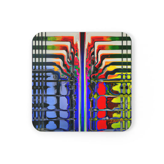 Leonardo Winterbourne - Strong Force, Abstractly - Corkwood Coaster Set of 4