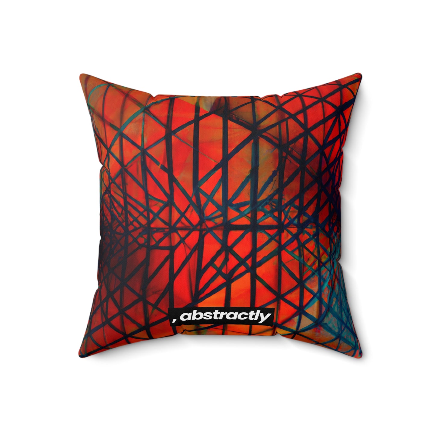 Harold Fitzsimmons - Tension Force, Abstractly - Faux Suede Throw Pillow