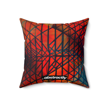 Harold Fitzsimmons - Tension Force, Abstractly - Faux Suede Throw Pillow