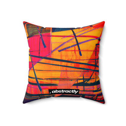 Alice Feldman - Electric Force, Abstractly - Faux Suede Throw Pillow