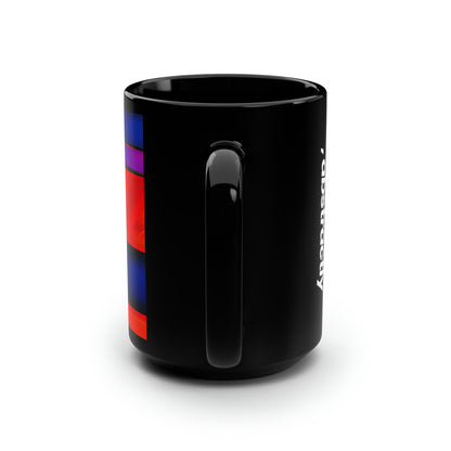 Theodore Kirchhoff - Normal Force, Abstractly - Black Ceramic Mug 15oz