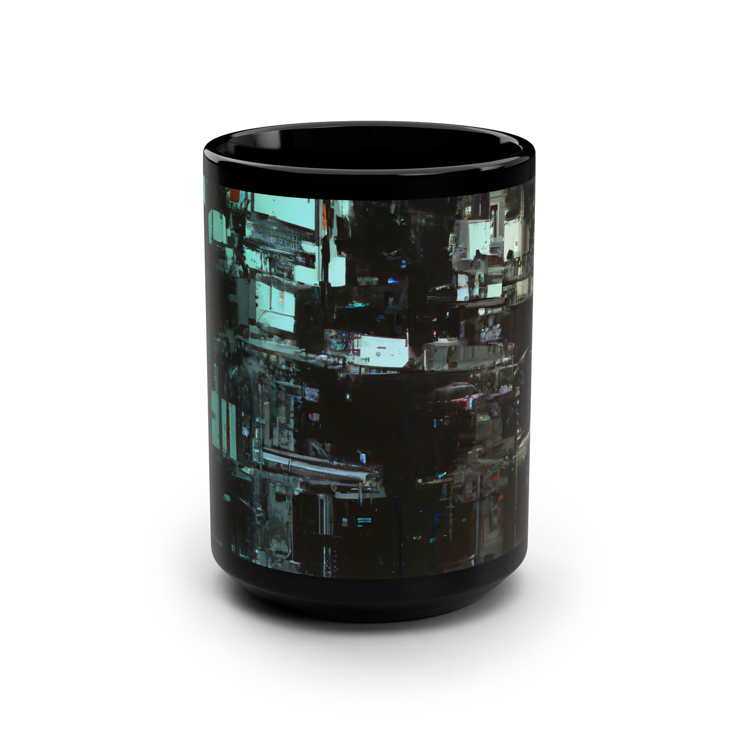 Pinnacle Finance - Capital, Abstractly - Black Ceramic Mug 15oz